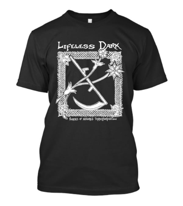 Lifeless Dark Forces Of Nature's Transformation Celtic Knot Scythe Star T-Shirt