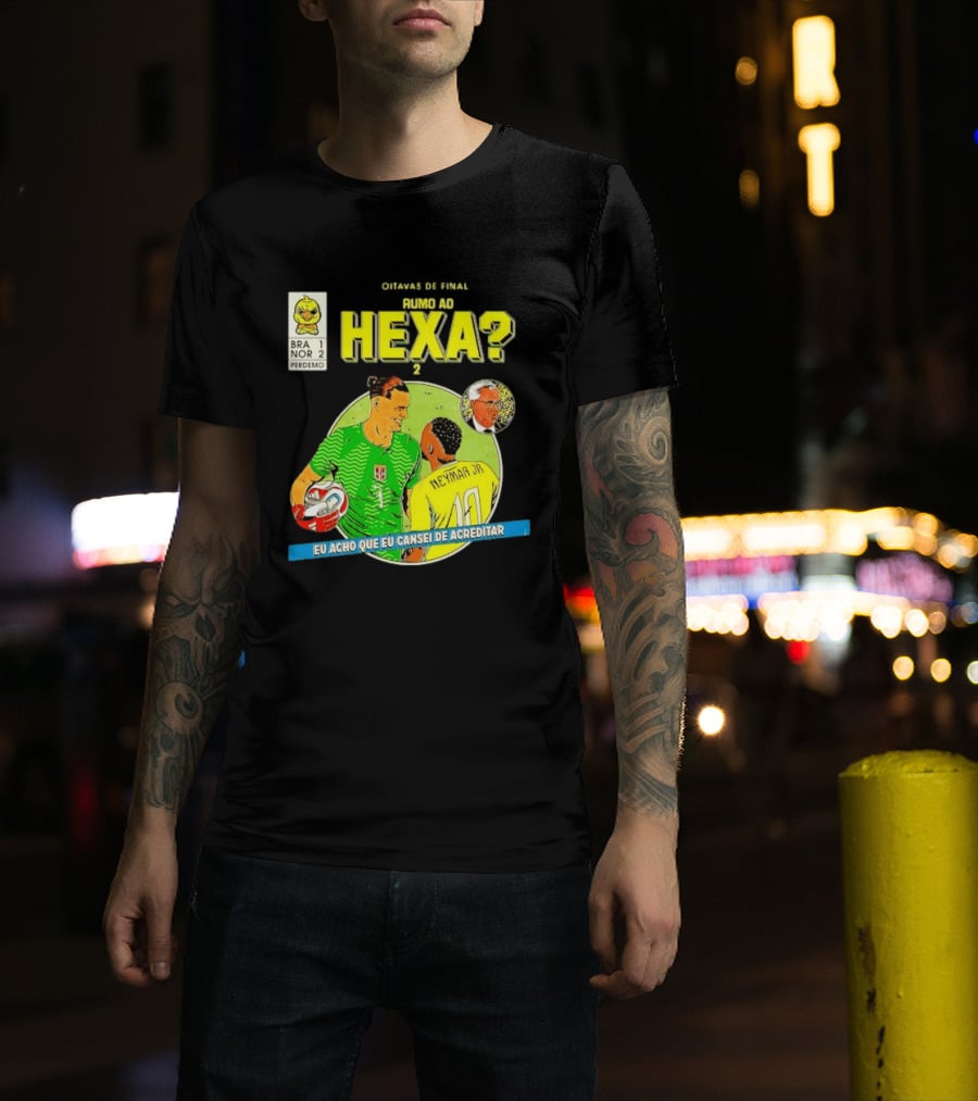 Olimpíadas De 2030 Rumo Ao Hexa Neymar Jr Erling Haaland Brasil Noruega T-Shirt