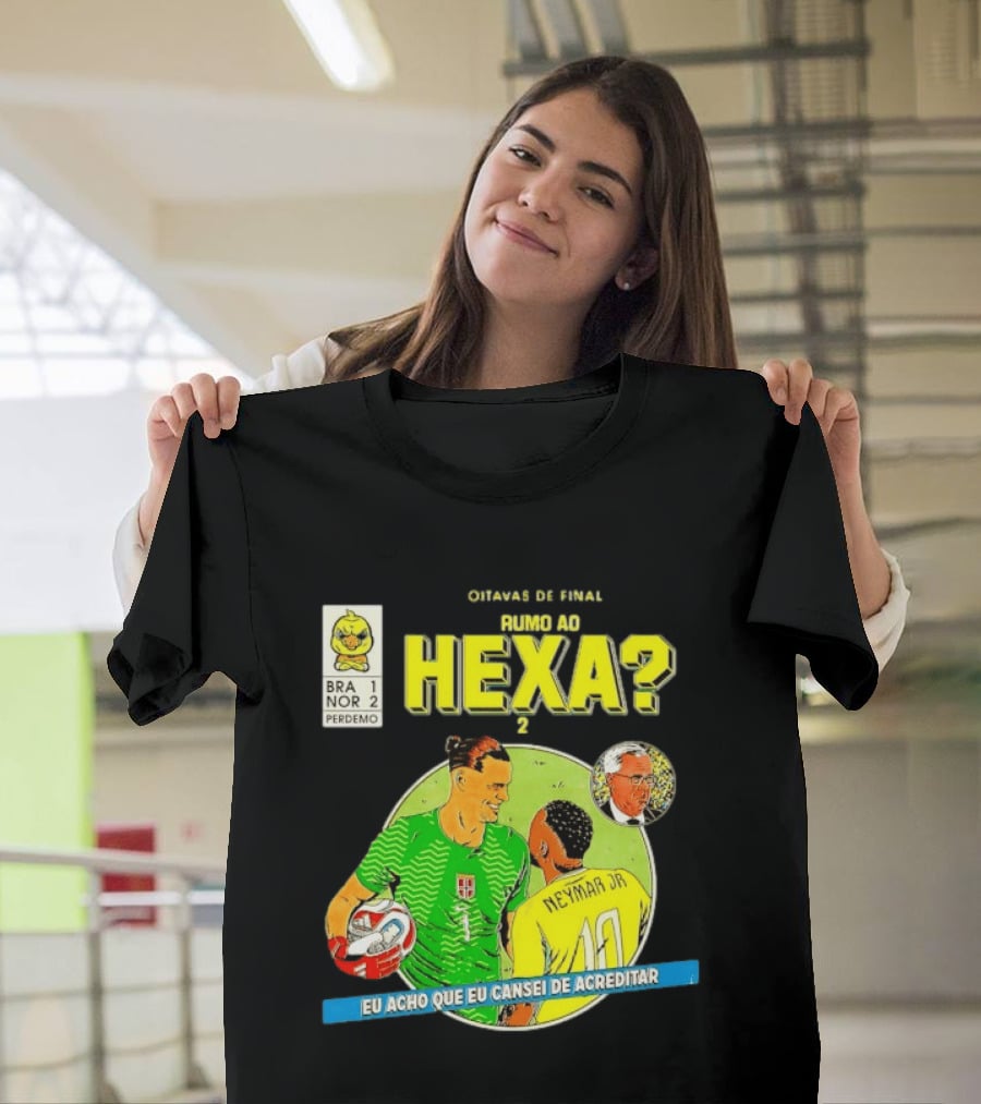 Olimpíadas De 2030 Rumo Ao Hexa Neymar Jr Erling Haaland Brasil Noruega T-Shirt