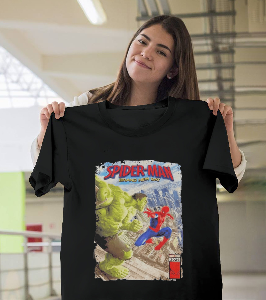 Spider Man Brand New Day Marvel 2026 Spider Man Vs Hulk Epic Showdown T-Shirt