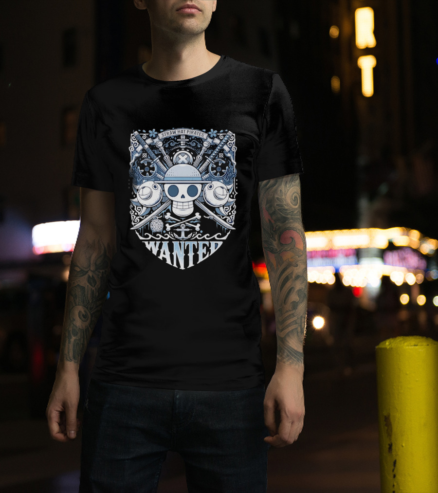 Straw Hat Pirates Skull Wanted T-Shirt