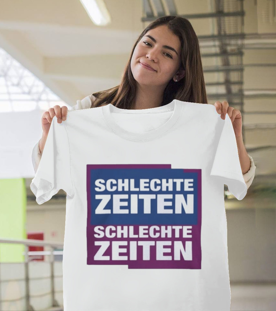 Versager Clothing Schlechte Zeiten Schlechte Zeiten Blue Purple Blocks T-Shirt