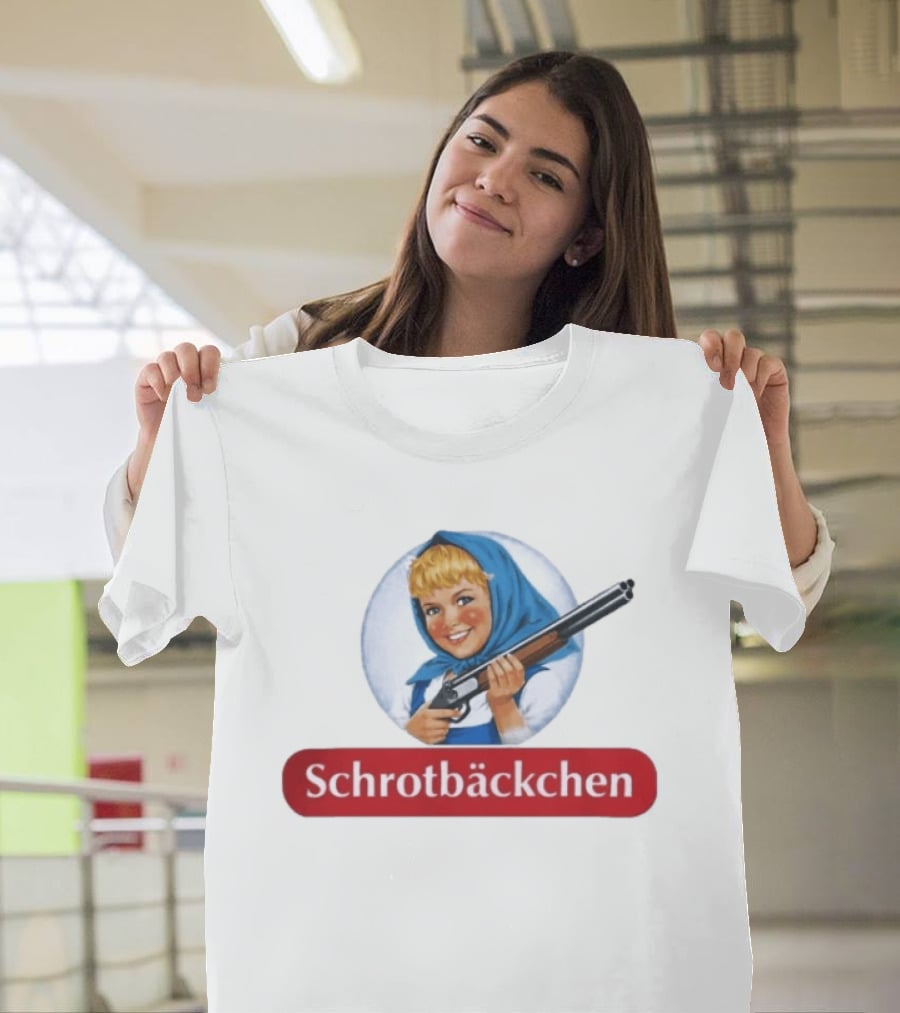 Versager Clothing Schrotbäckchen Girl With Blue Hood And Shotgun T-Shirt