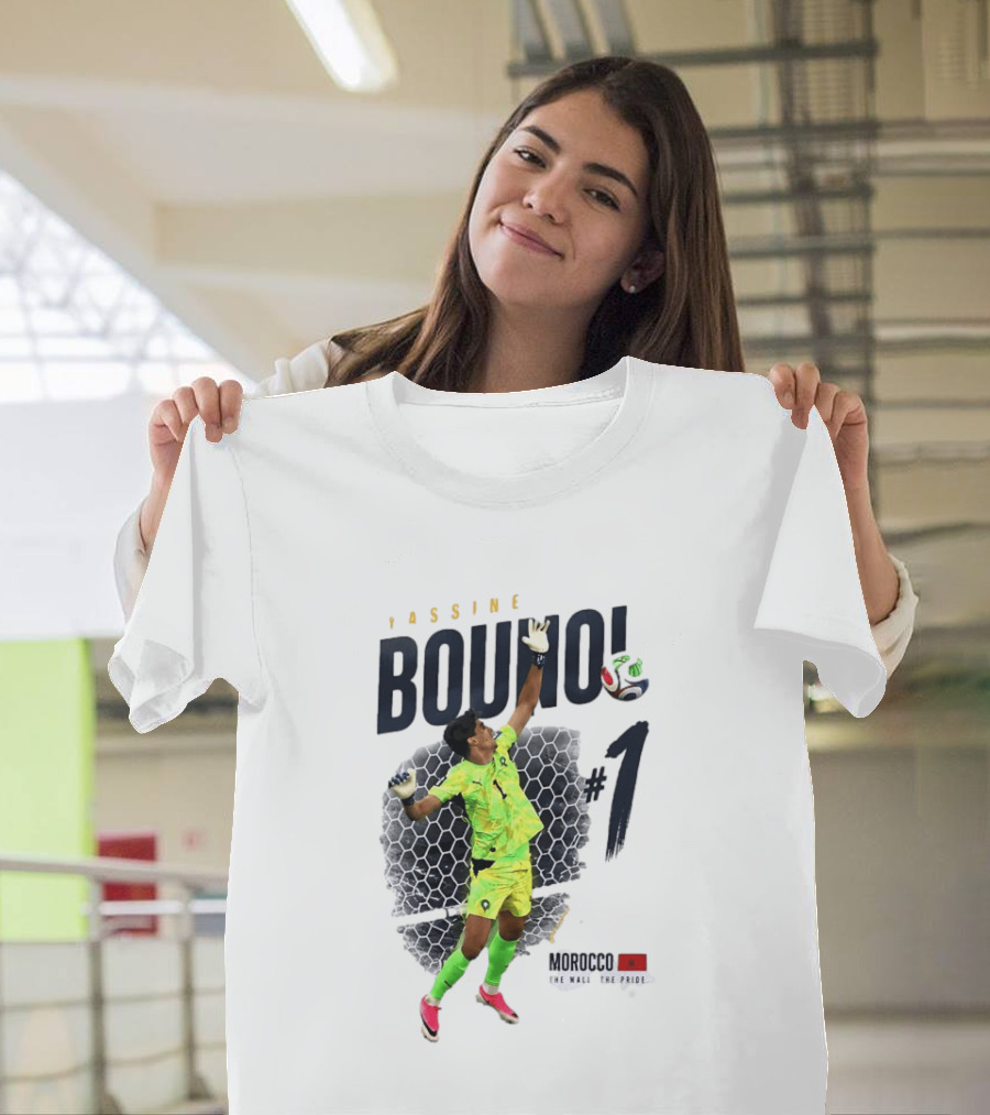 Yassine Bounou Morocco Goalkeeper The Wall The Pride Save Number 1 T-Shirt