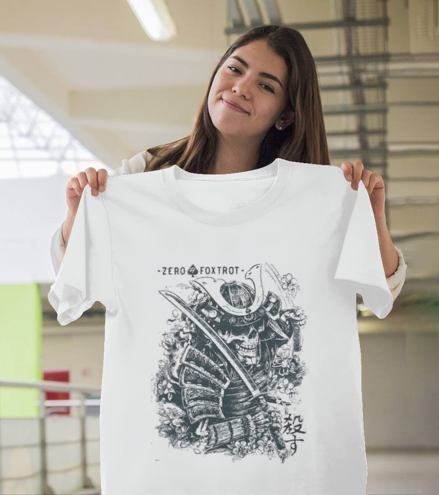 Zero Foxtrot Kill You Sword Skull T-Shirt