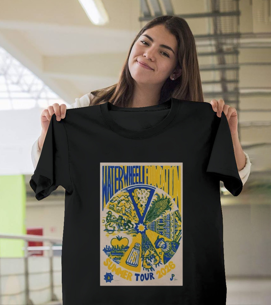 WaterWheel Foundation Summer Tour 2026 Salt Shaker Apple Corn T-Shirt