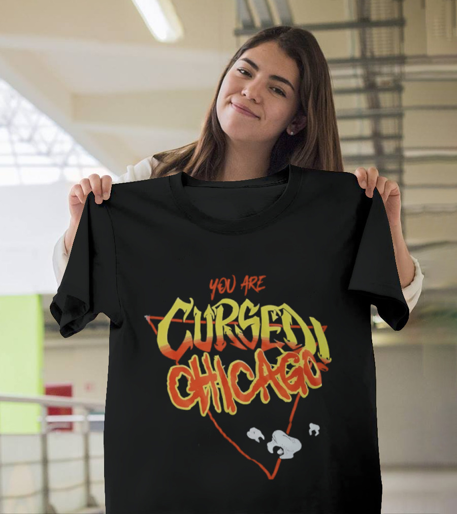 You Are Cursed Chicago Red Triangle T-Shirt