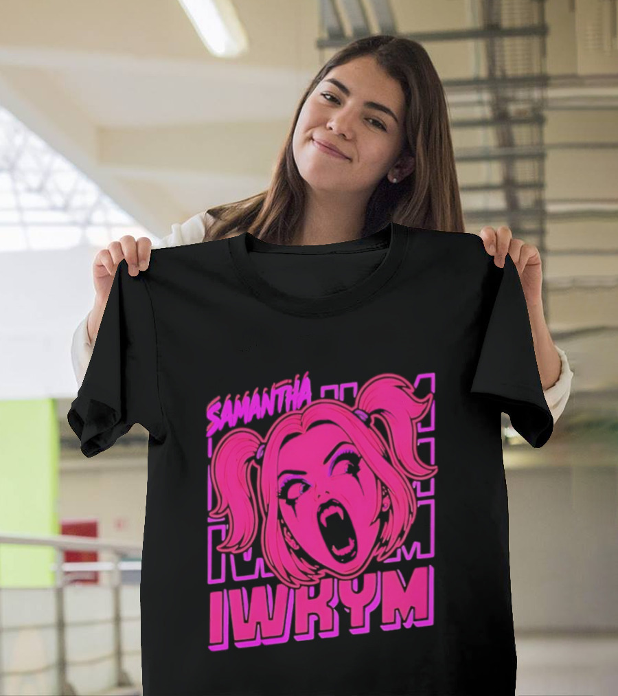 Samantha IWRYM Vampire Girl Goth Horror Pink T-Shirt