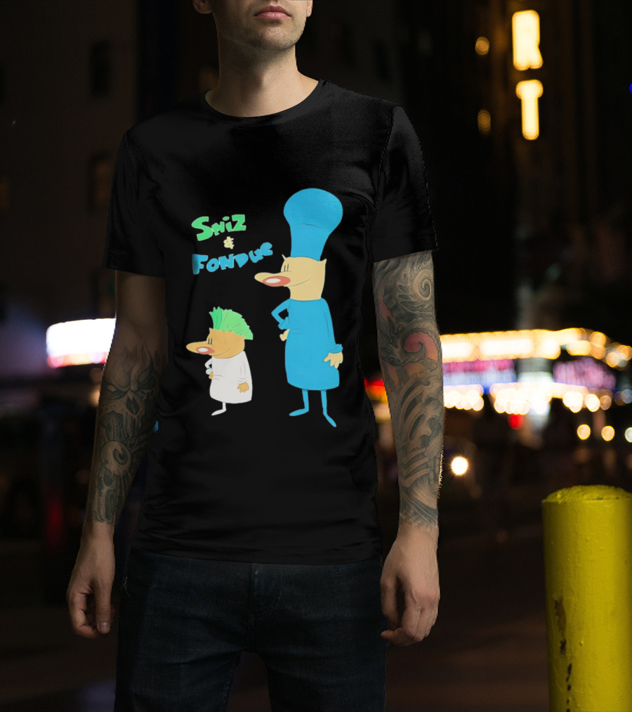 Sniz And Fondue Characters From Nickelodeon 90s Cartoon Series T-Shirt