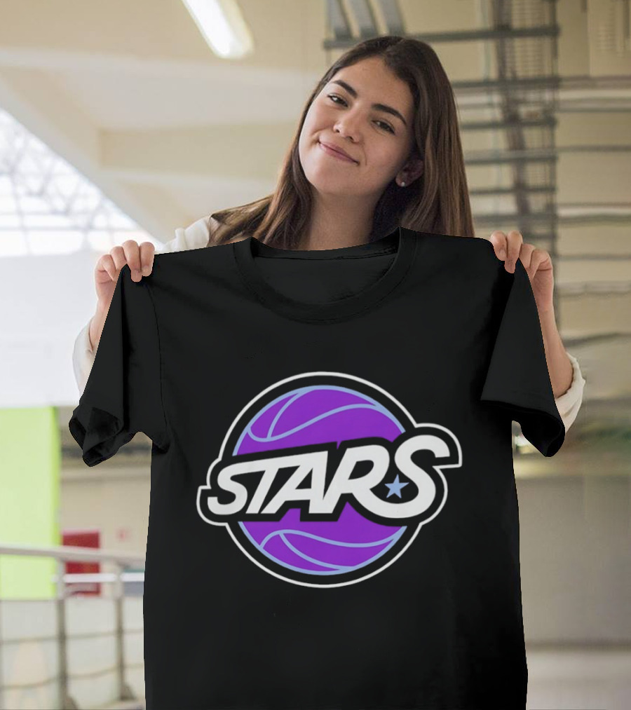 Stars Basketball Purple Ball T-Shirt