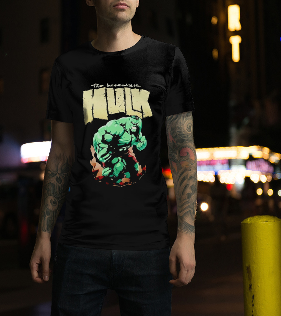 The Incredible Hulk Marvel Comic Retro Watercolor T-Shirt
