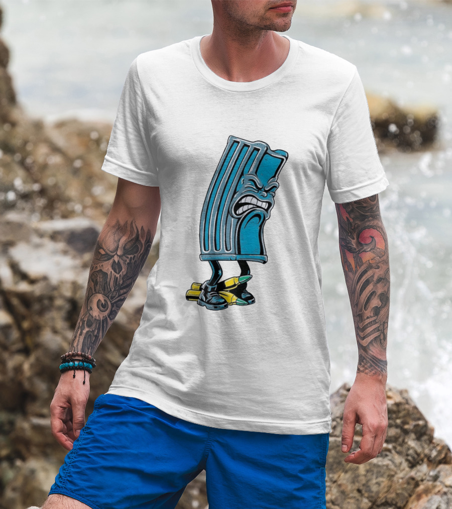 Angry Rifle Magazine With Walking Bullets T-Shirt