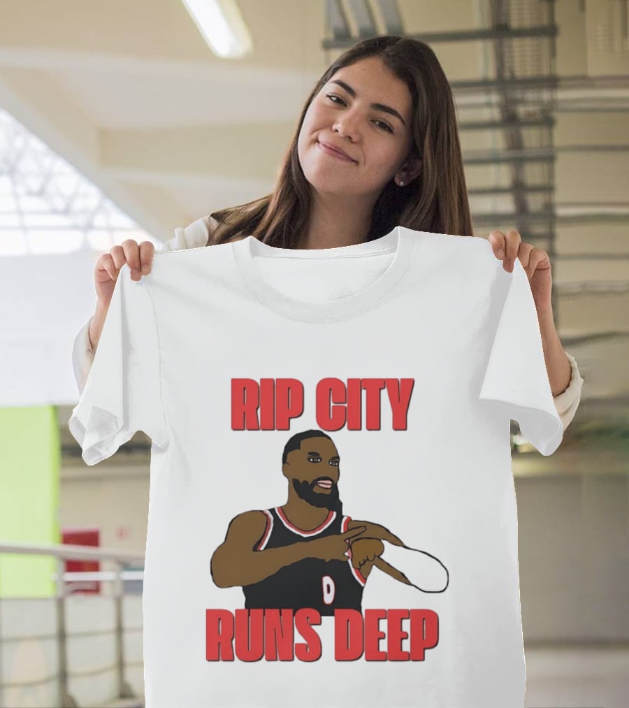 Rip City Runs Deep Damian Lillard Portland Trail Blazers T-Shirt