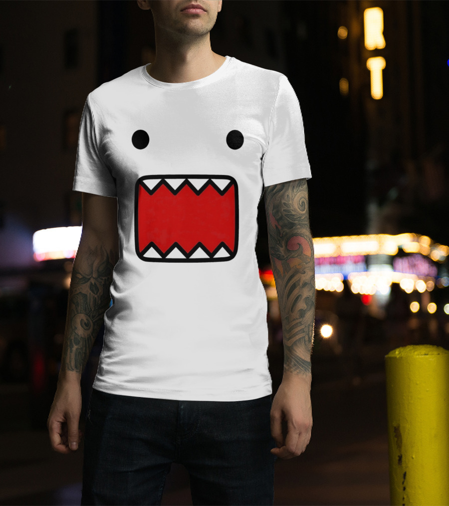 Domo Kun Face Expression With Red Teeth T-Shirt
