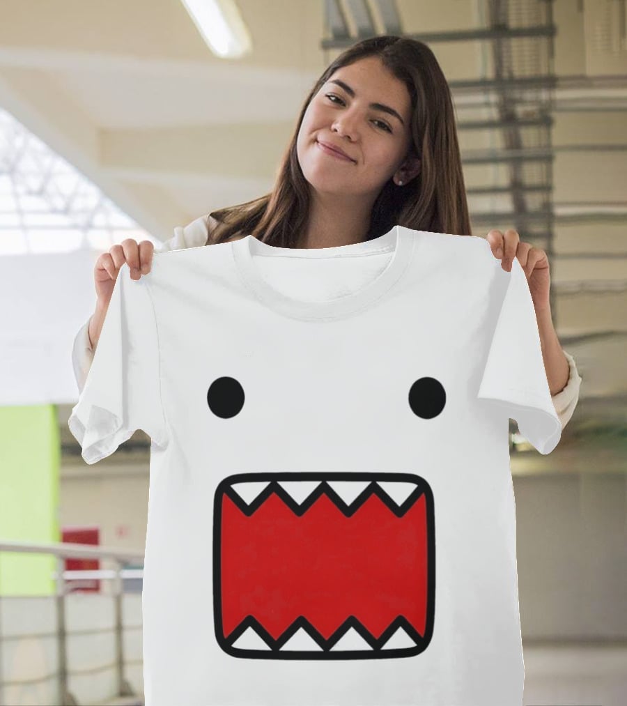 Domo Kun Face Expression With Red Teeth T-Shirt