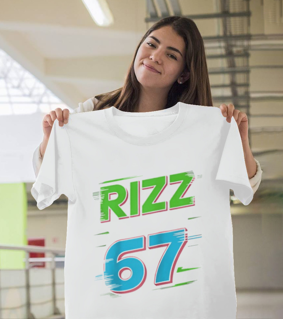 Rizz 67 Colorful Brushstroke T-Shirt