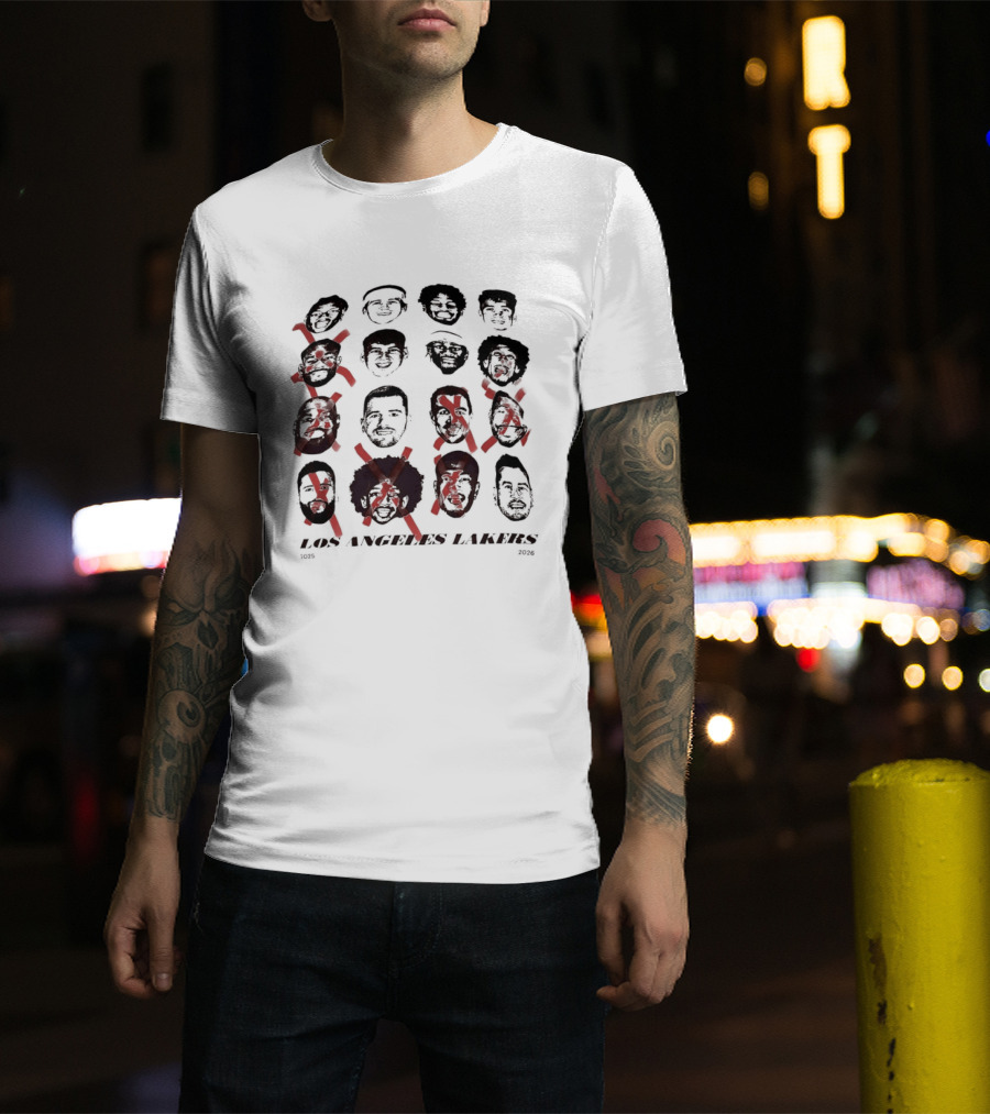 Los Angeles Lakers 2025 2026 Swag Head Basketball T-Shirt