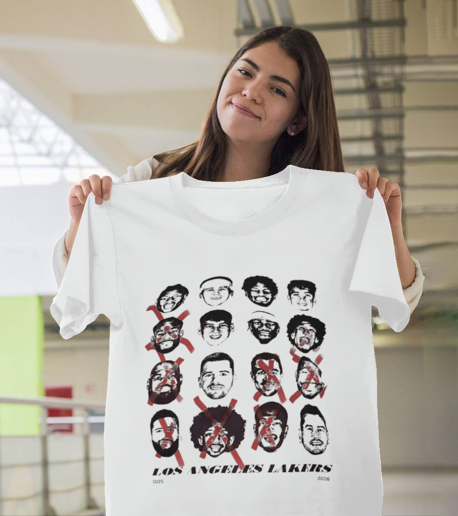 Los Angeles Lakers 2025 2026 Swag Head Basketball T-Shirt