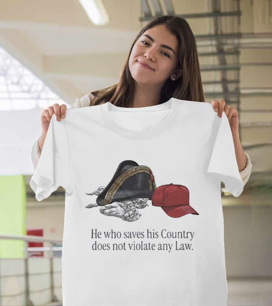 He Who Saves His Country Does Not Violate Any Law Tricorn Hat And Red Cap T-Shirt