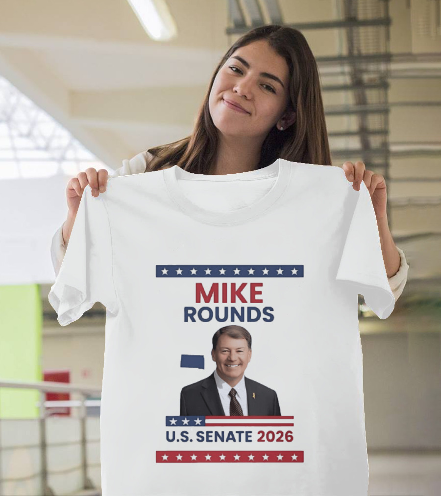 Mike Rounds U.S. Senate 2026 South Dakota USA Flag T-Shirt