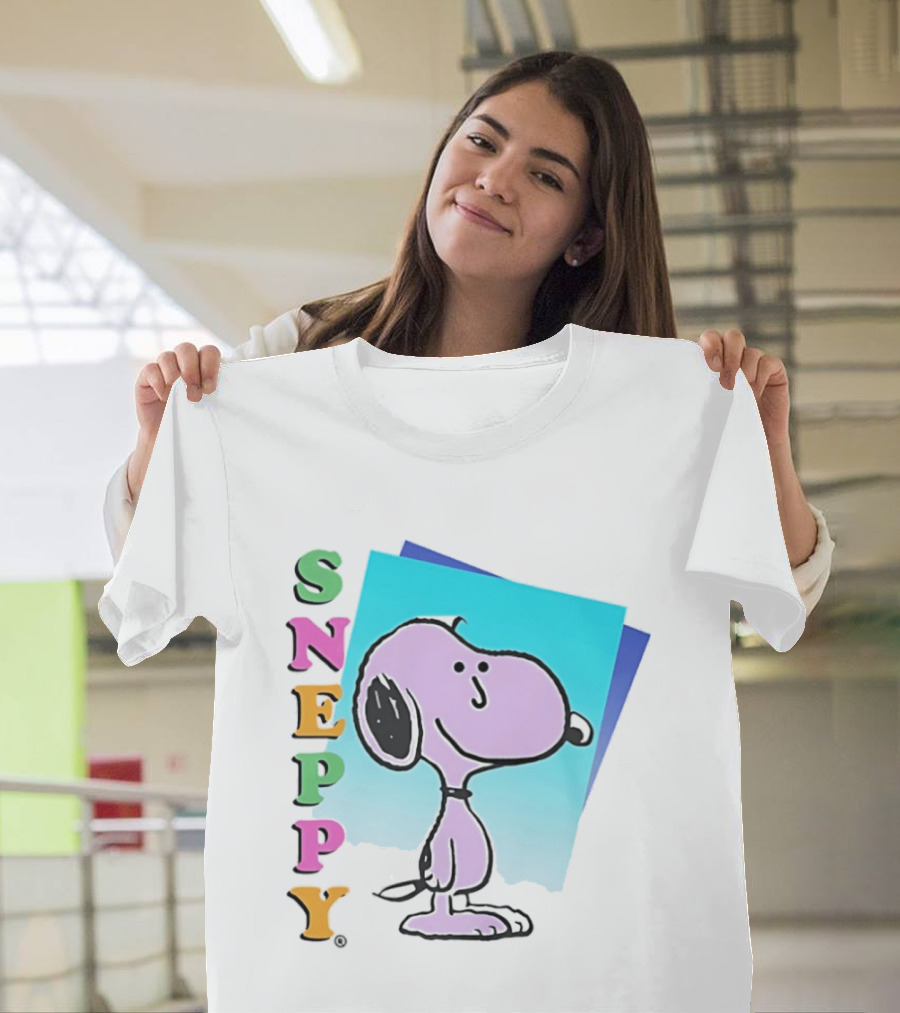 Sneppy Obvious Plant 1991 Bootleg Snoopy Cartoon Character With Multicolored T-Shirt