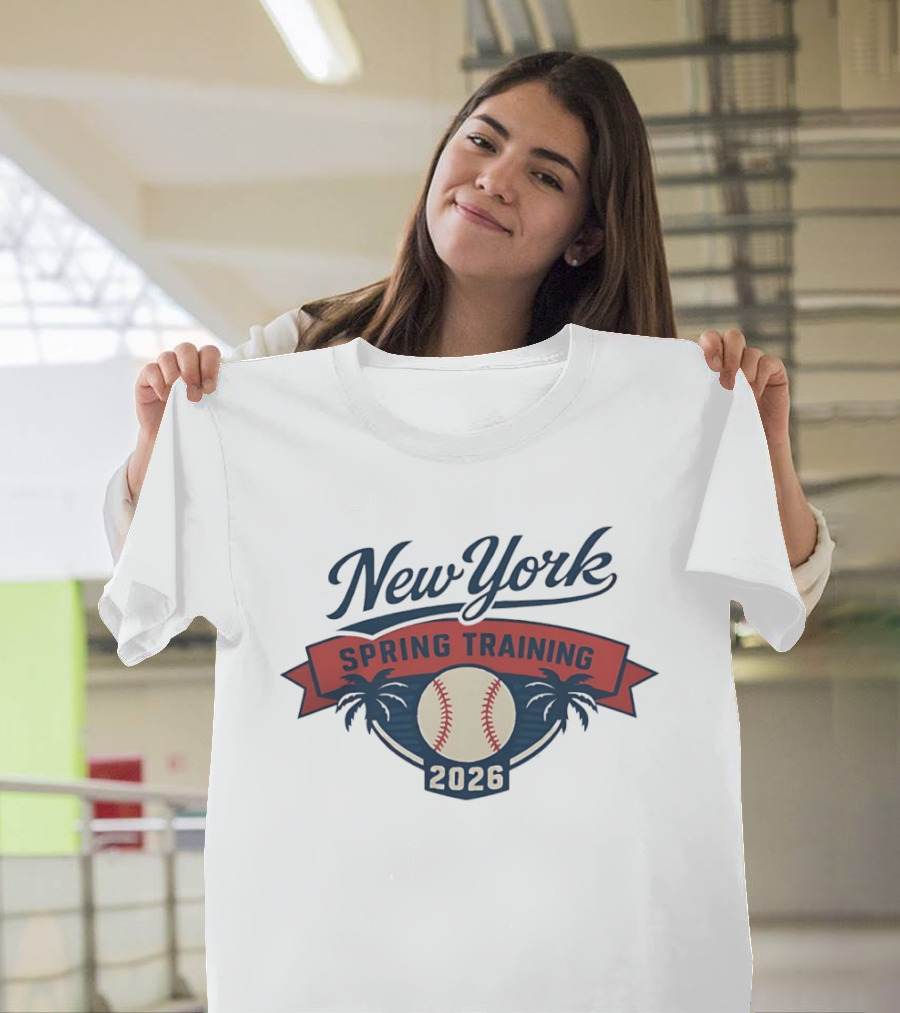 New York Spring Training 2026 Baseball Palm Trees MLB T-Shirt