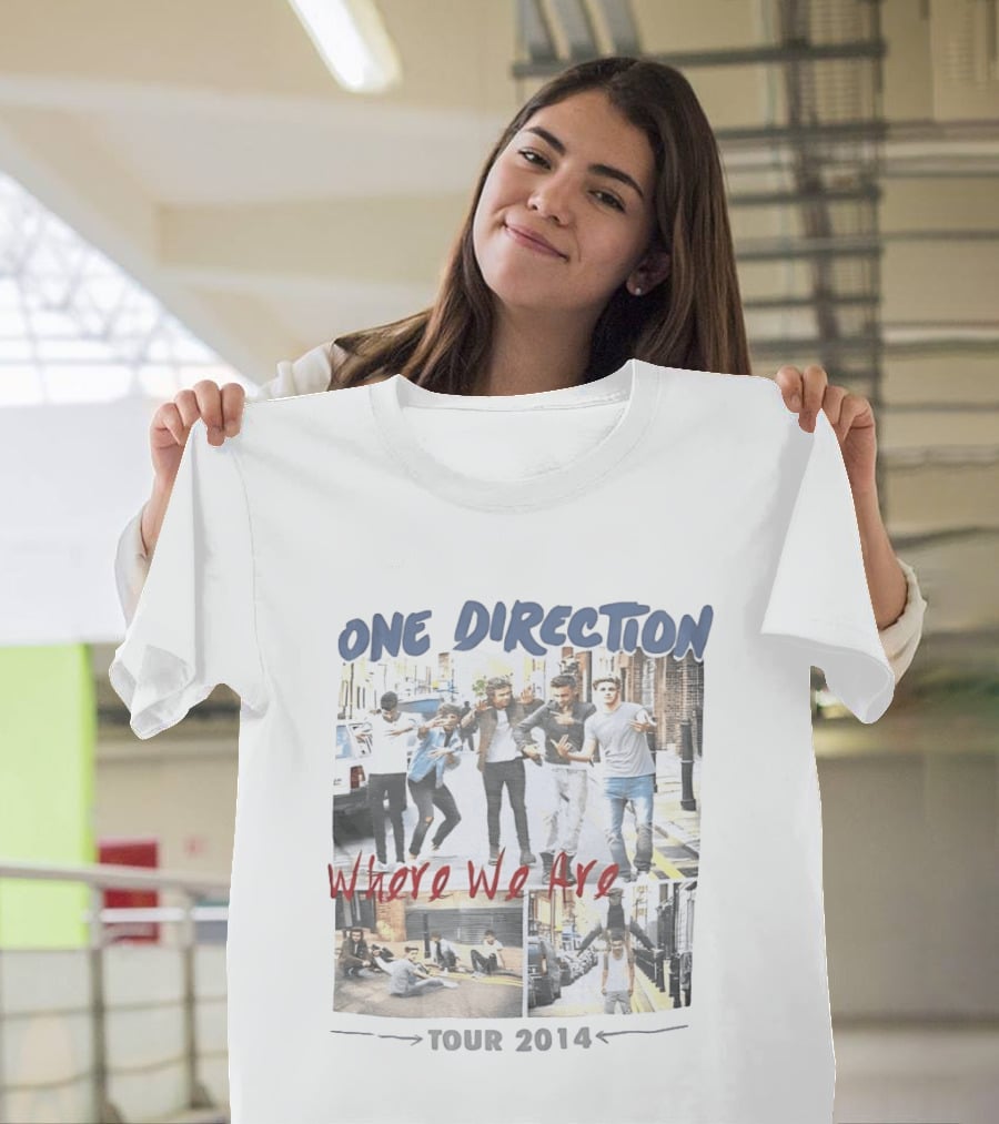 One Direction Where We Are Tour 2014 Collage Streets Photos T-Shirt