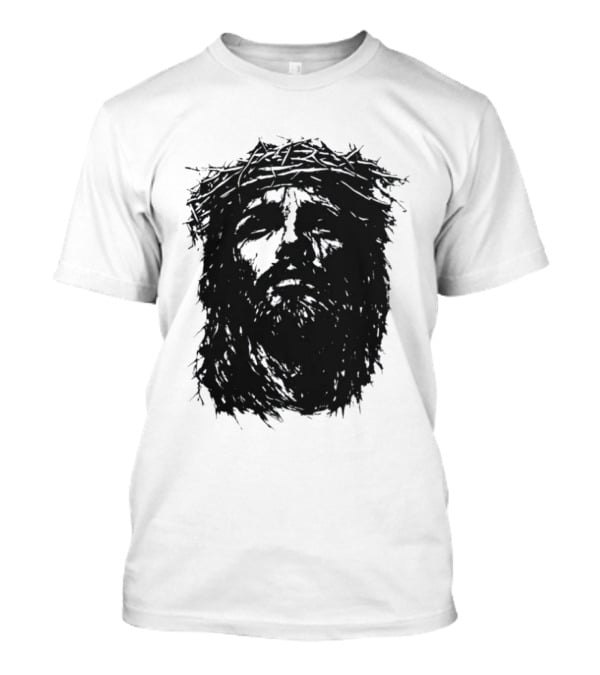 Unforsaken No Greater Love Jesus Crown Of Thorns Face T-Shirt