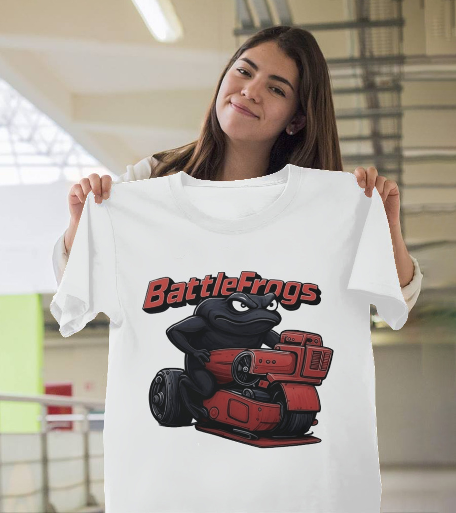 BattleFrogs Frog Riding Red Motorcycle T-Shirt