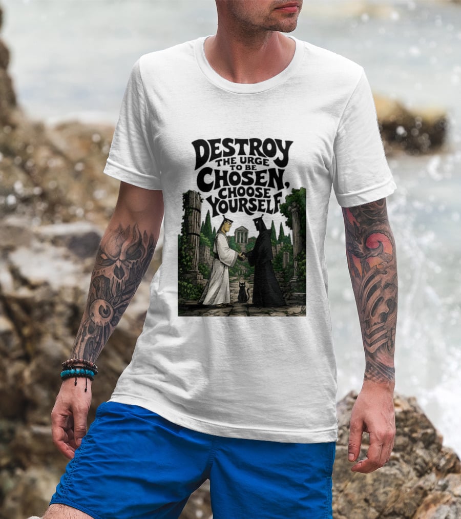 Destroy The Urge To Be Chosen Choose Yourself Samurai Jack Ancient Ruins Scene T-Shirt