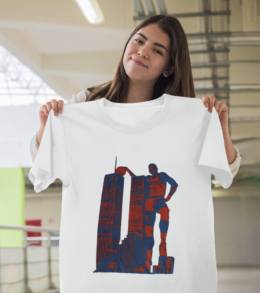 Patrick Ewing New York Knicks Twin Towers Basketball T-Shirt