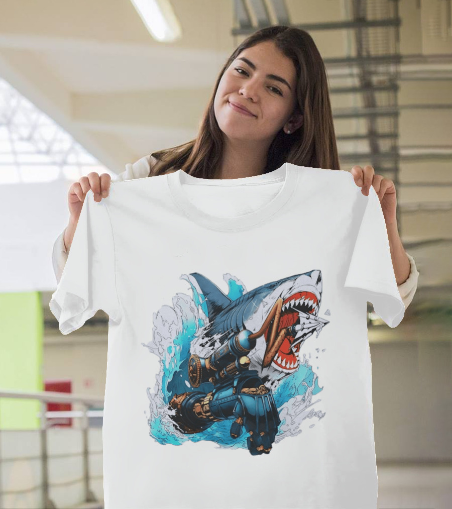 Steampunk Shark Lies Of P Puppet String Adventure Magic T-Shirt