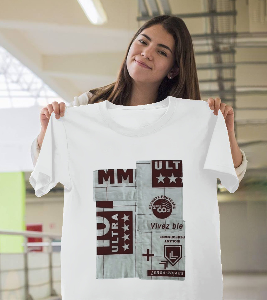 MM ULTRA Planete Protegee Moins De CO2 Vivez Bien Eco Friendly T-Shirt