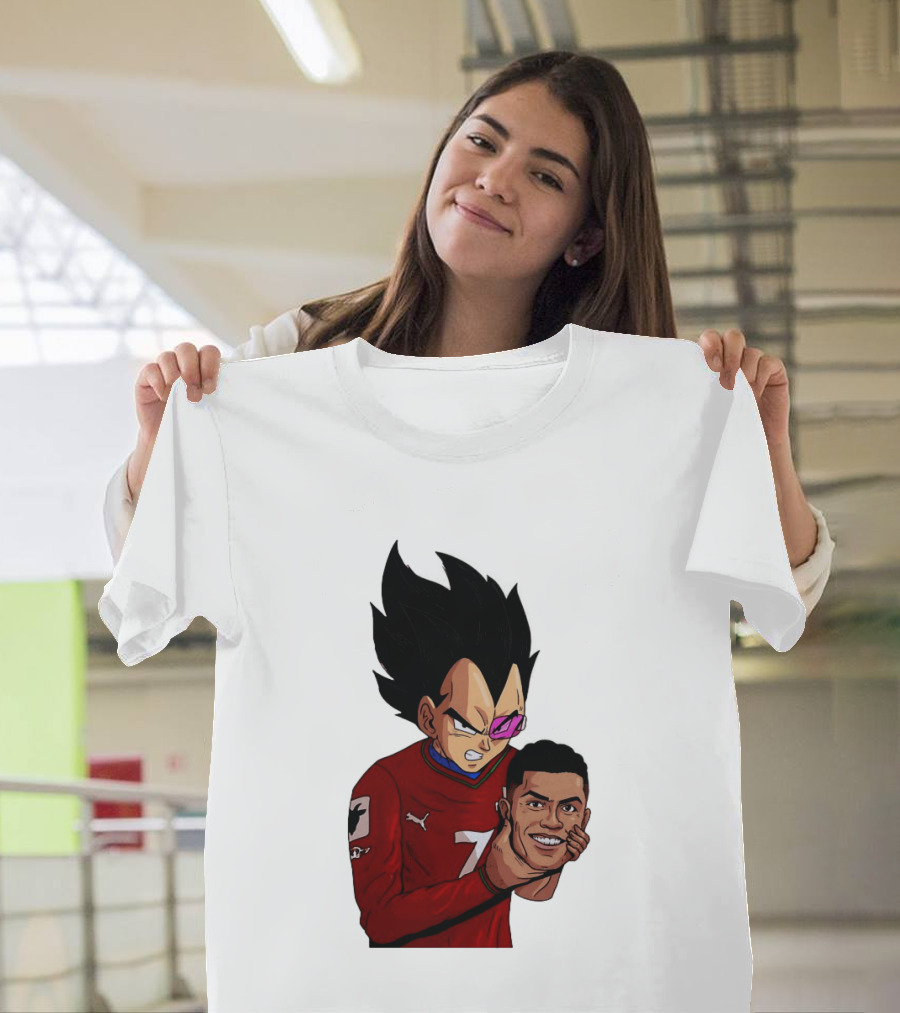 Vegeta Holding Ronaldo Head Puma Jersey Collaboration T-Shirt