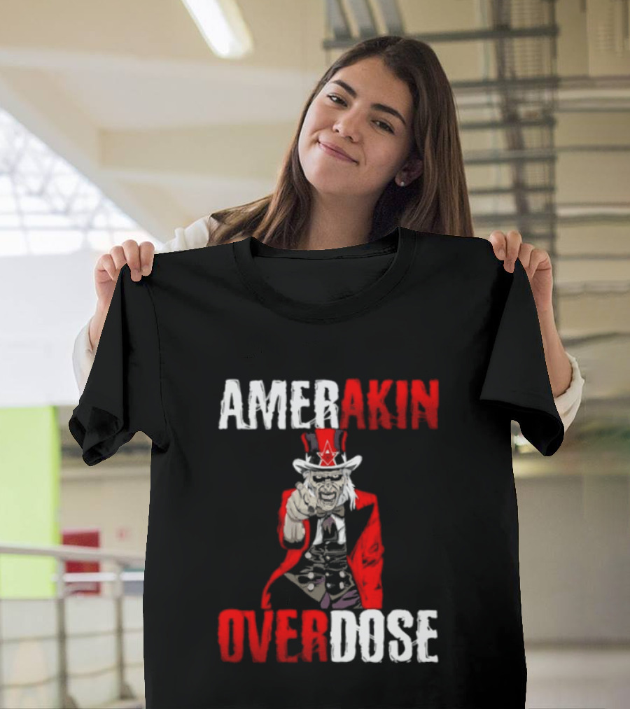Amerakin Overdose Uncle Sam Horror Industrial Metal T-Shirt