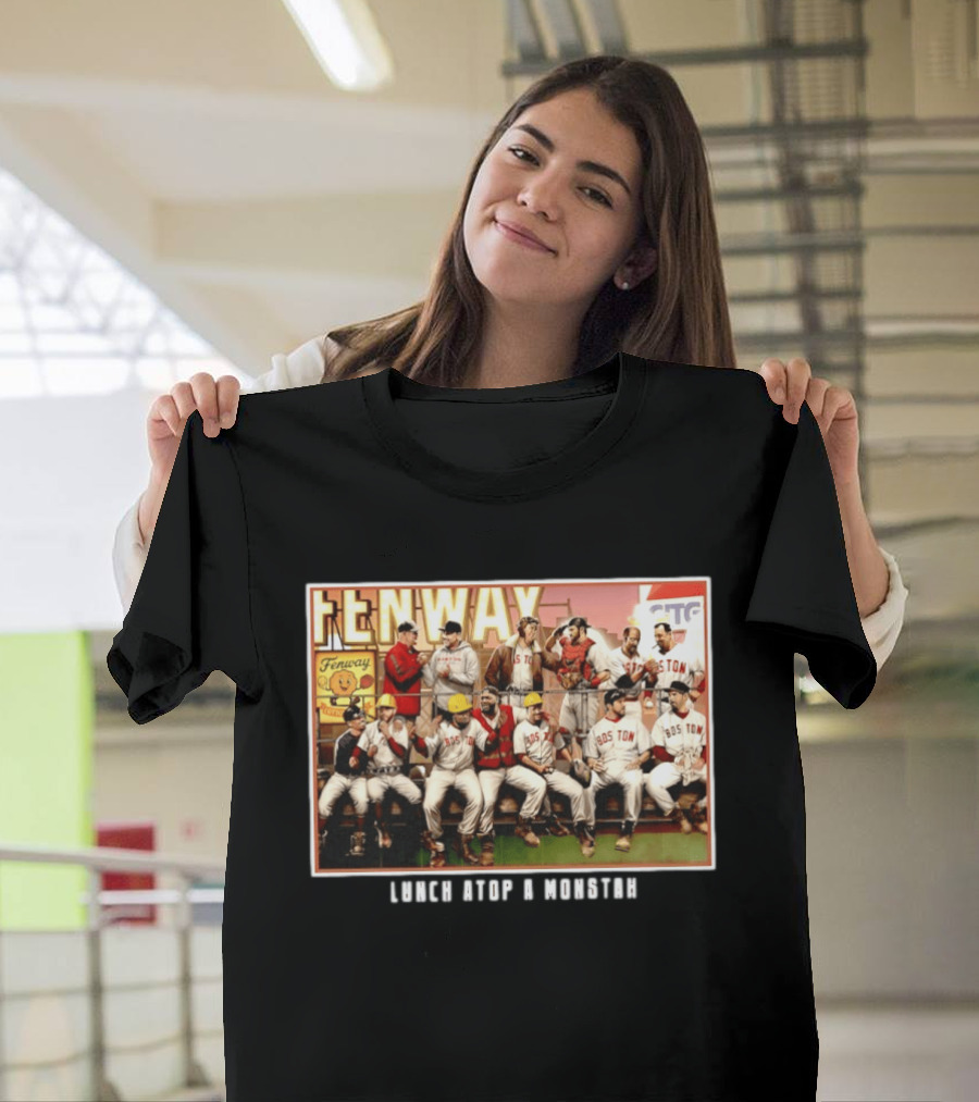 Boston Red Sox Fenway Park Players Lunch Atop A Monstah T-Shirt