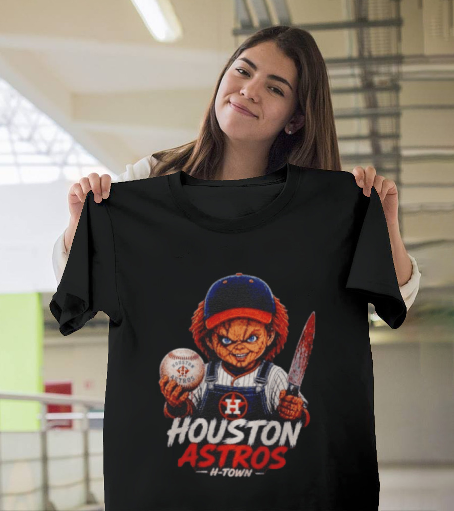 Chucky Houston Astros H Town Baseball MLB Horror T-Shirt