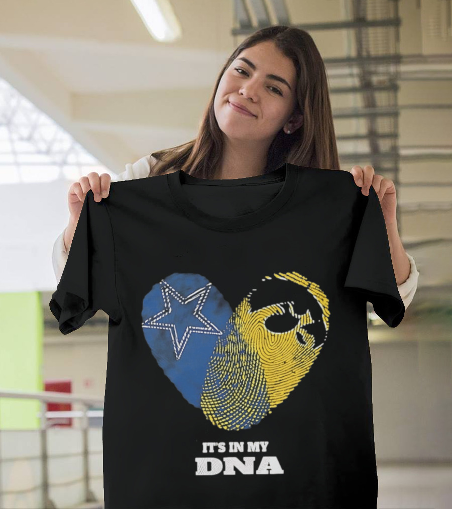 Dallas Cowboys Iowa Hawkeyes Fingerprint It's In My DNA T-Shirt