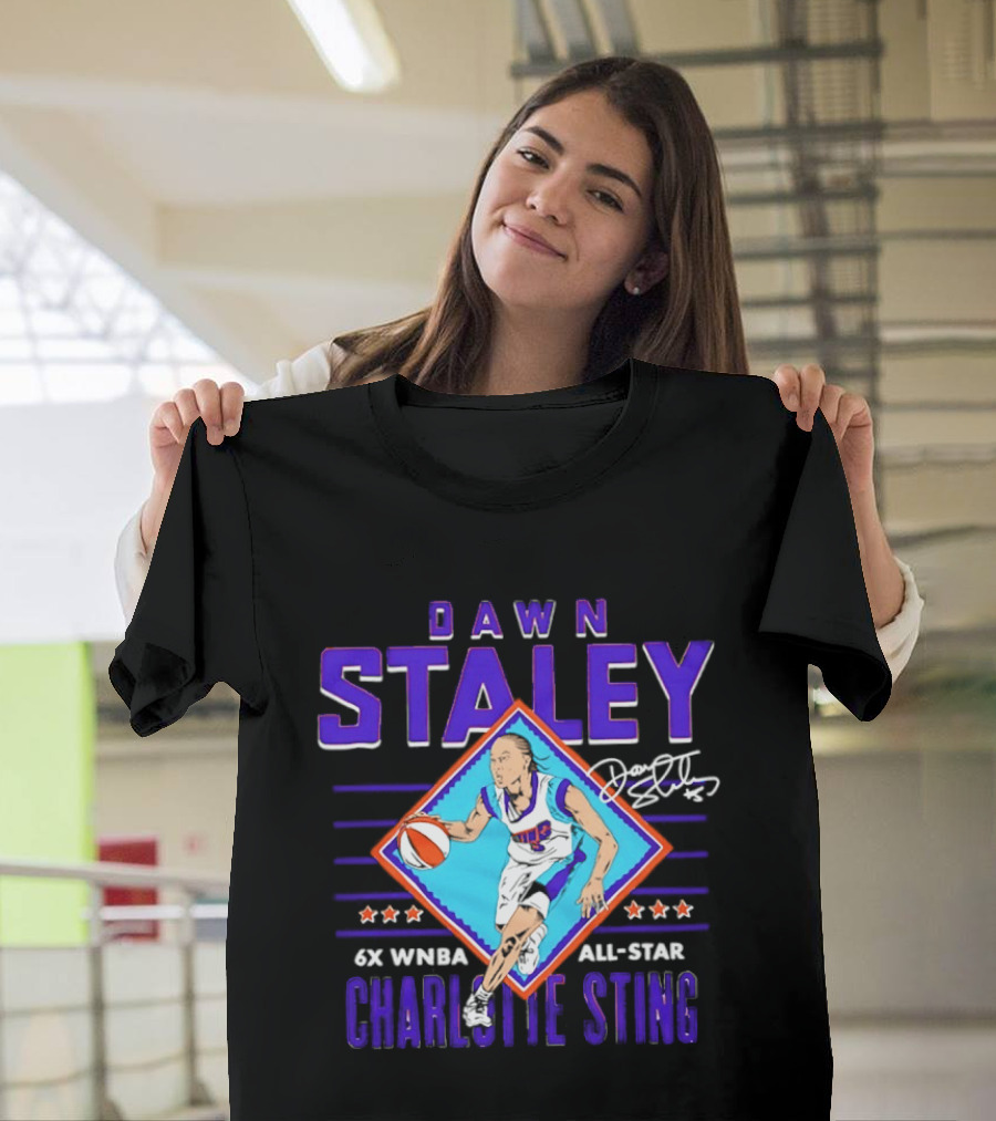 Dawn Staley Charlotte Sting 6x WNBA All Star Basketball Legend T-Shirt