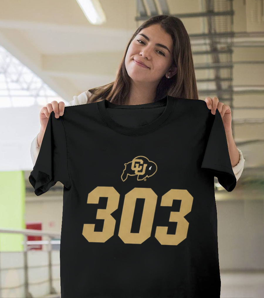 Deion Sanders Colorado Buffaloes Boulder 303 CU Buffs T-Shirt