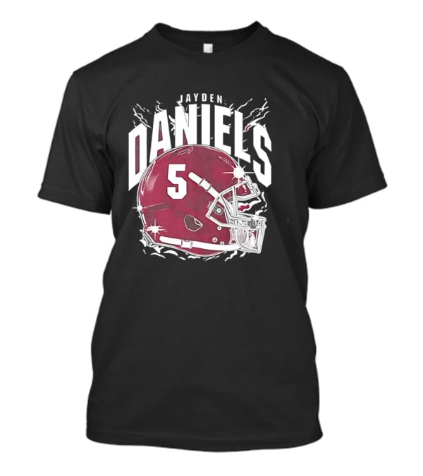 Jayden Daniels 5 Football Helmet Washington Commanders T-Shirt