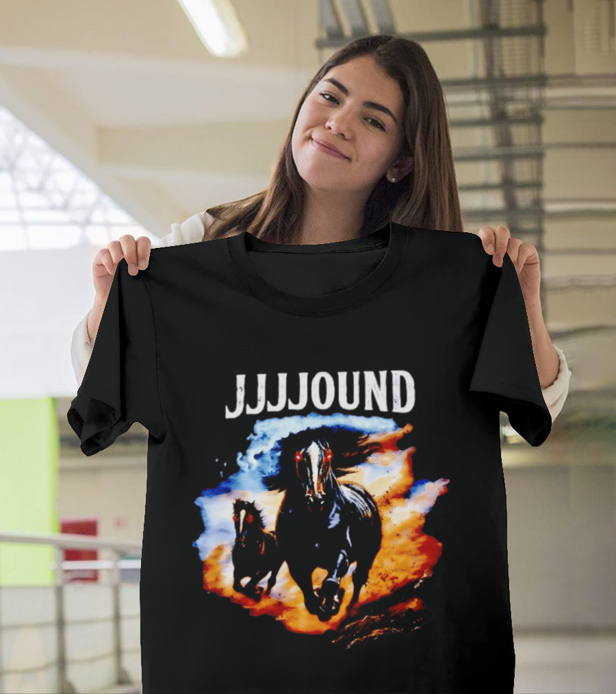 JJJJound 90s Horses Running With Fiery T-Shirt