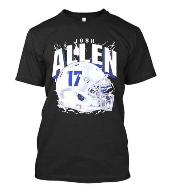 Josh Allen 17 Buffalo Bills Helmet T-Shirt