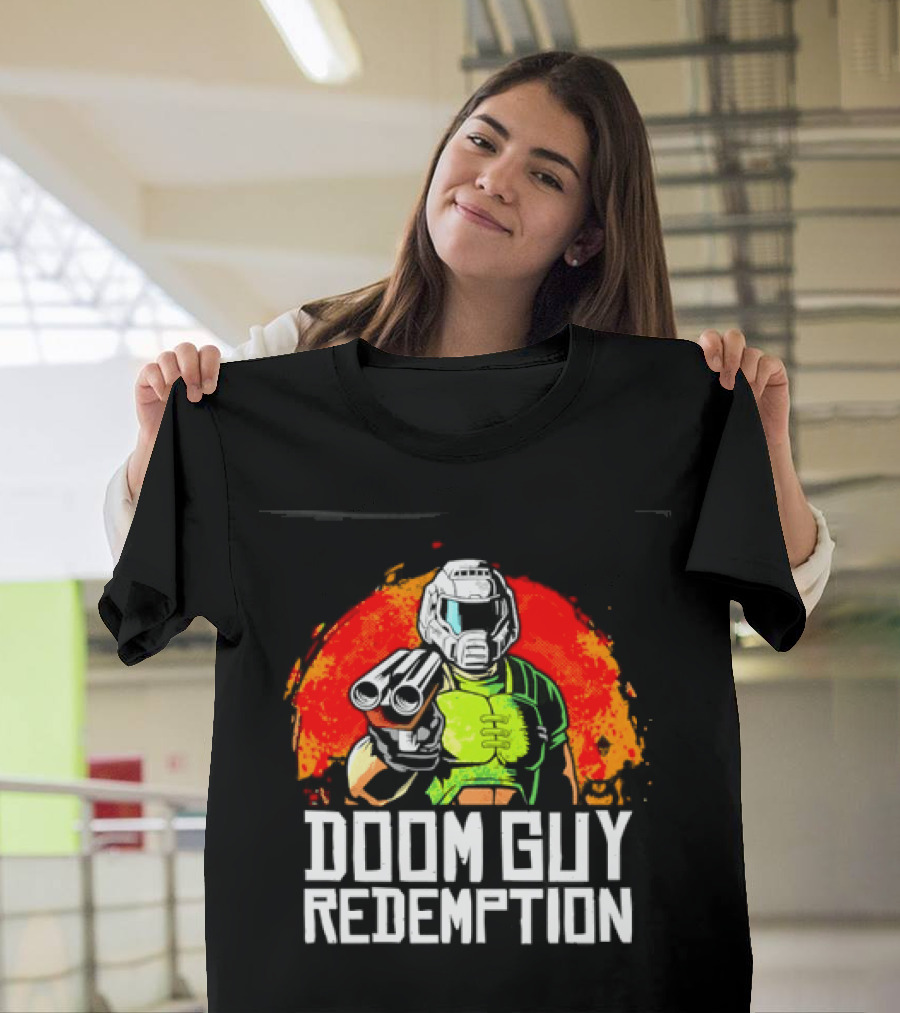 Doom Guy Redemption Video Game FPS Gaming Action T-Shirt