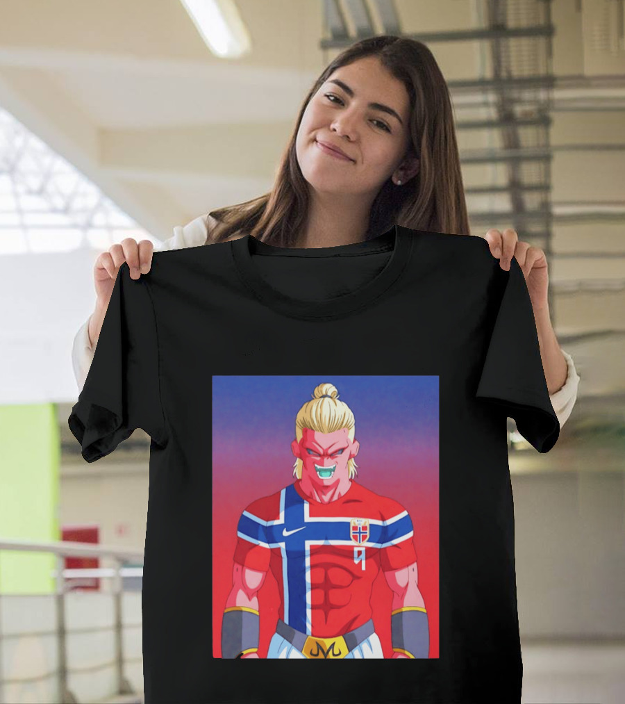 Erling Haaland As Dragon Ball Z Majin Buu With Norway Jersey 9 T-Shirt