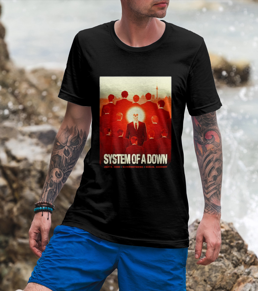 System Of A Down July 8 2026 Olympiastadion Berlin Germany Ghost Rider T-Shirt