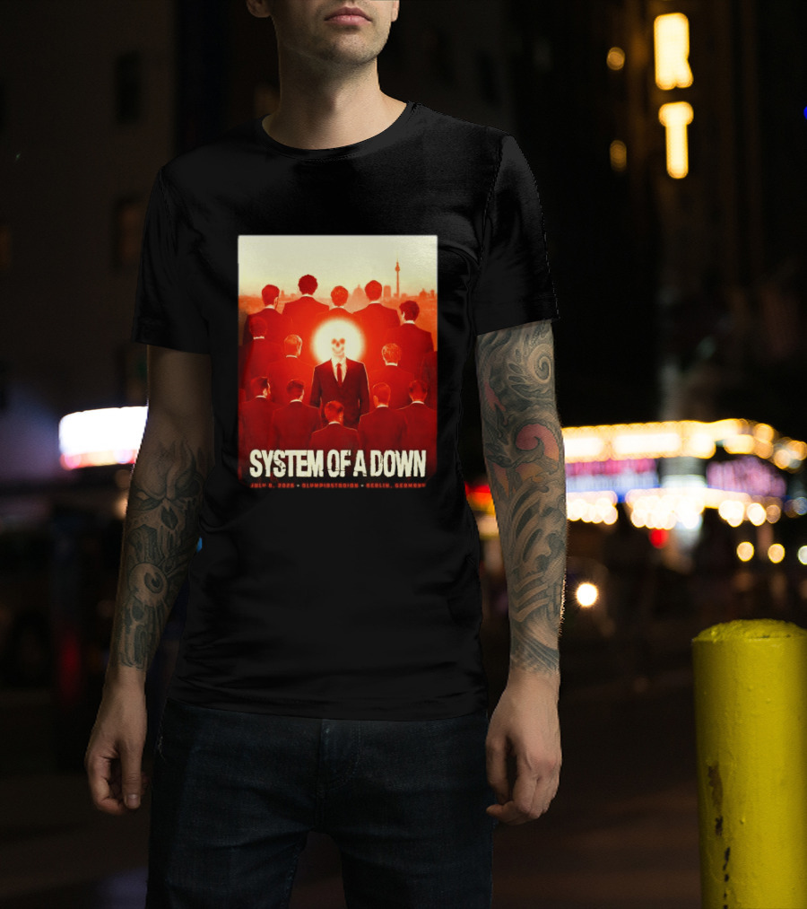 System Of A Down July 8 2026 Olympiastadion Berlin Germany Ghost Rider T-Shirt