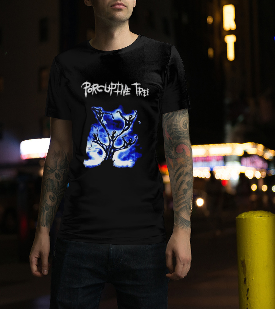 Porcupine Tree Ecelna Rock And Roll Blue Abstract Figures T-Shirt
