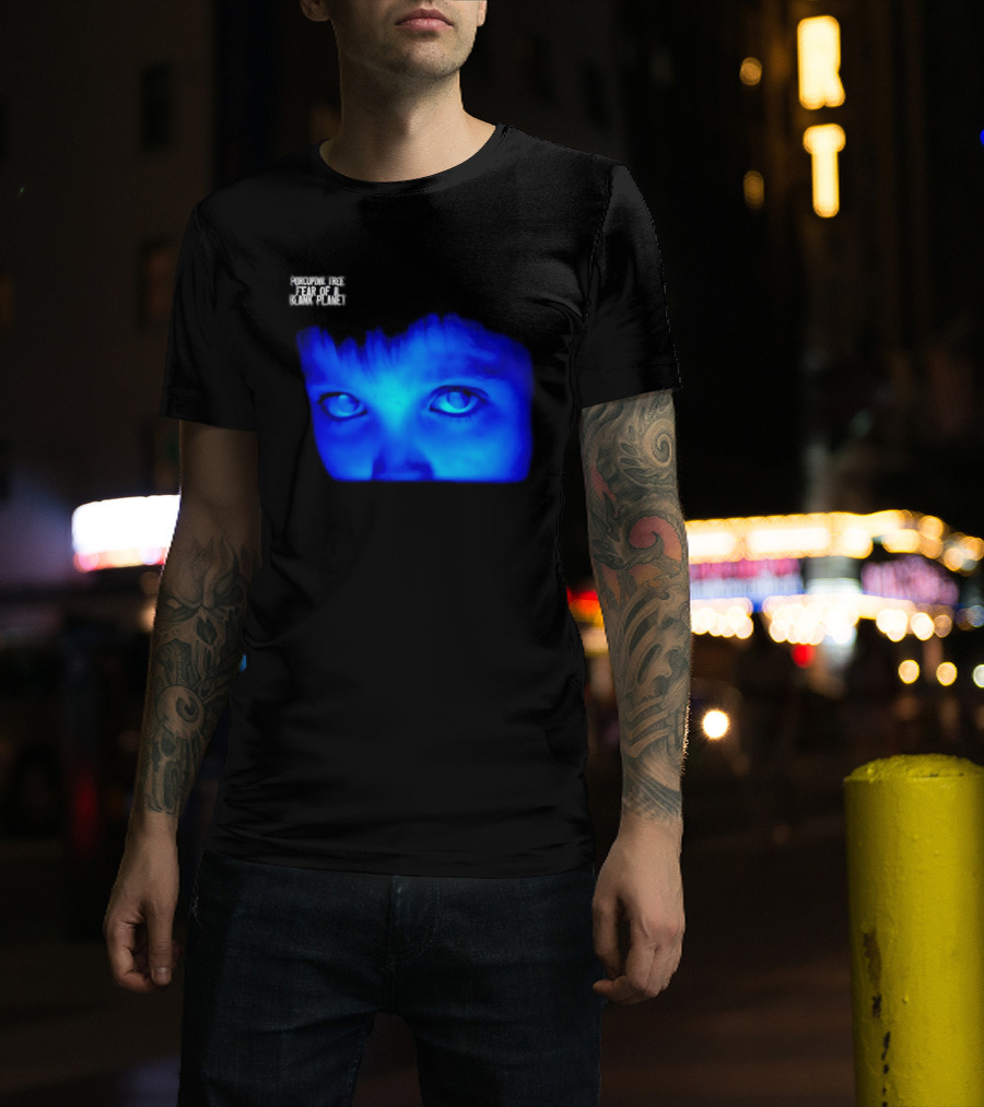 Porcupine Tree Fear Of A Blank Planet 2007 Rock Album Cover Blue Face T-Shirt