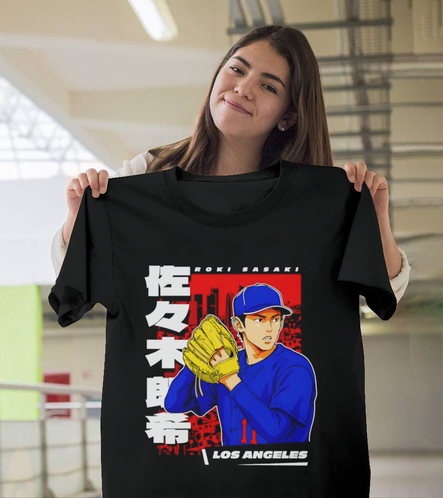 Roki Sasaki Los Angeles Baseball Japanese T-Shirt